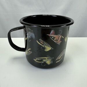 Fly Fishing Lures Enamel Mug by Hook Line Sinker camping Fishing Outdoors